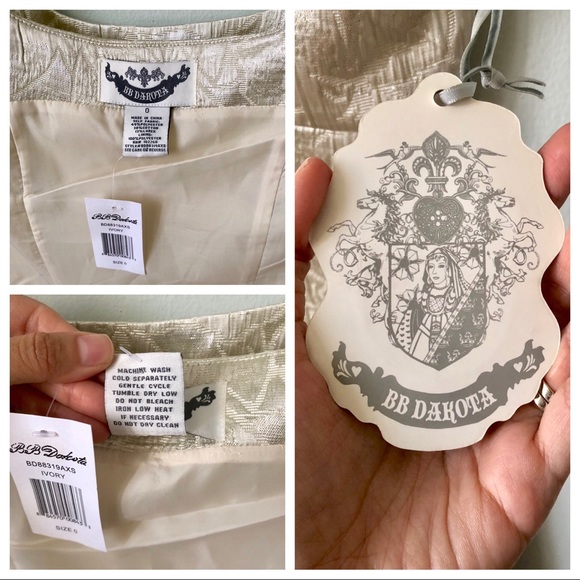 BB DAKOTA NWT Metallic Brocade Sheath Dress - Picture 4 of 6